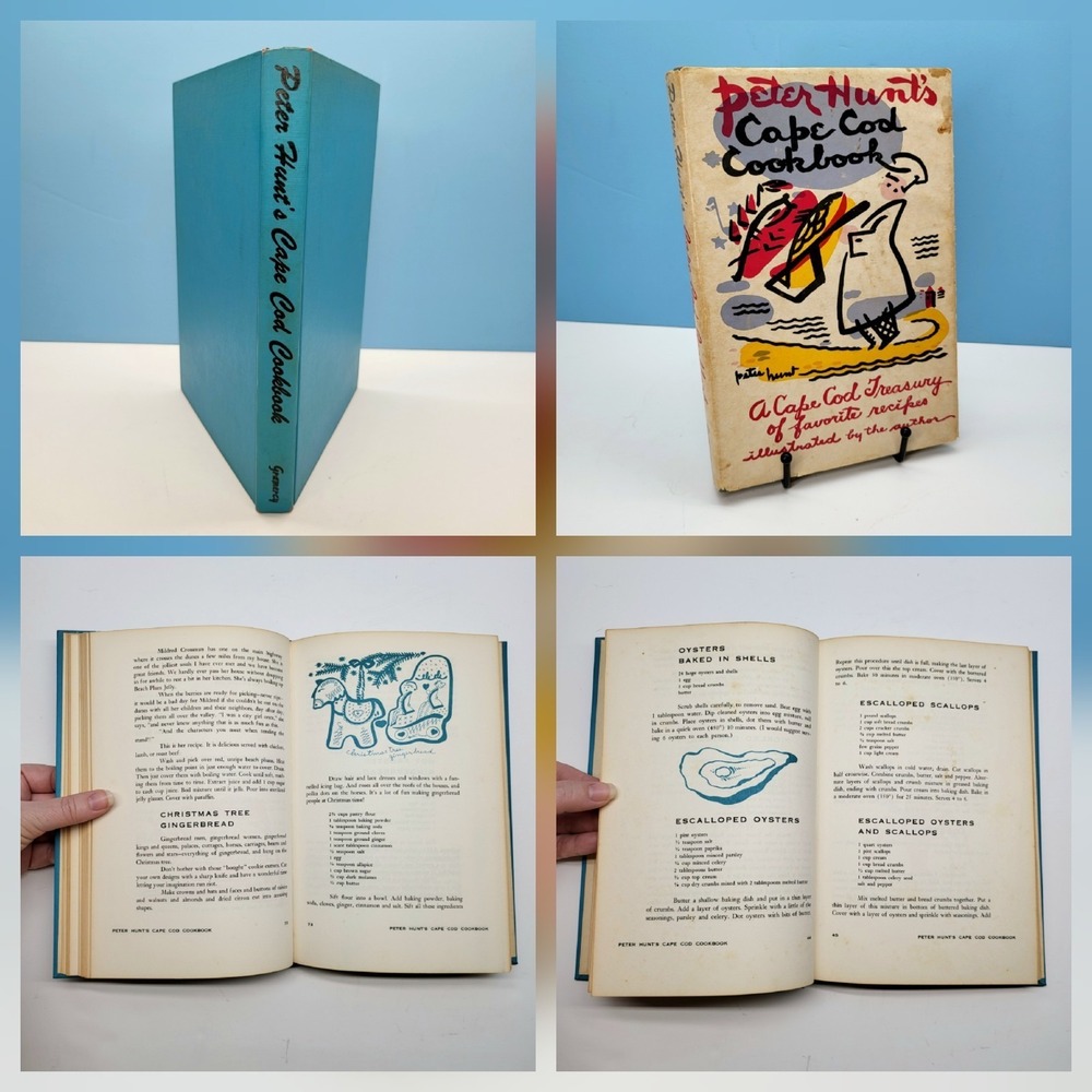 Peter Hunt's Cape Cod Cookbook 1962 Vintage New‎ England Cook Book Recipes